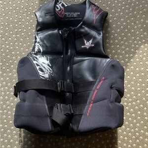 Men's Black Graphic Life Jacket